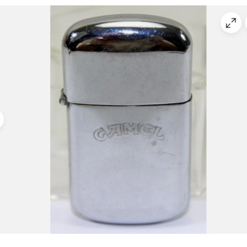 Vintage Camel Cigarette Advertising Chrome Flip-Top Lighter